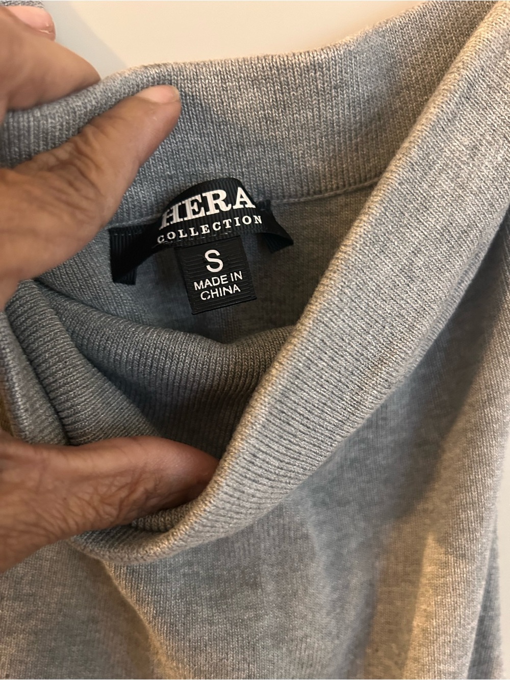 Hera Collection Men's Light Gray Turtleneck Sweater